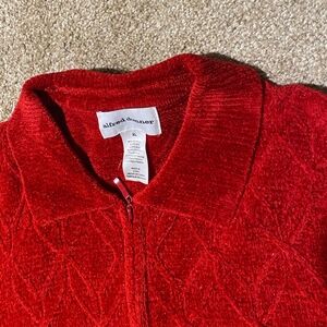 Alfred Dunner Vibrant Red Women's Cardigan
